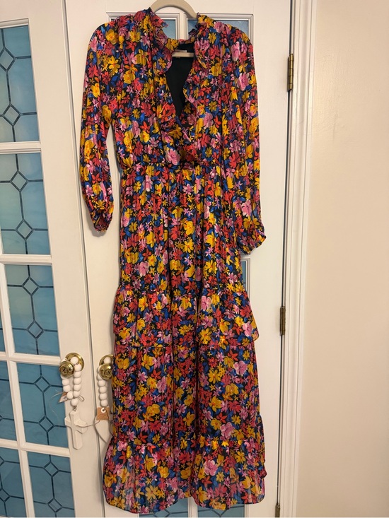 Skies Are Blue Dresses & Skirts - Skies Are Blue Black Floral Ruffle Maxi Dress